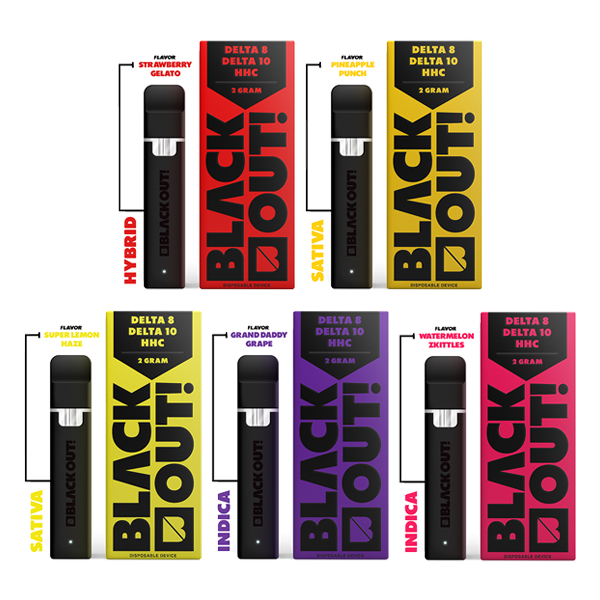 Black Out Delta-8 / 10 / HHC Disposable 2-Gram 