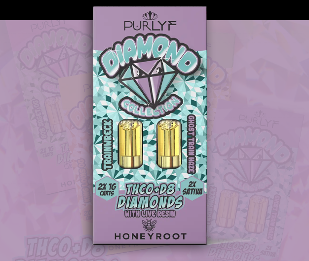 Purlyf – Honeyroot THCO Diamonds Cartridge
