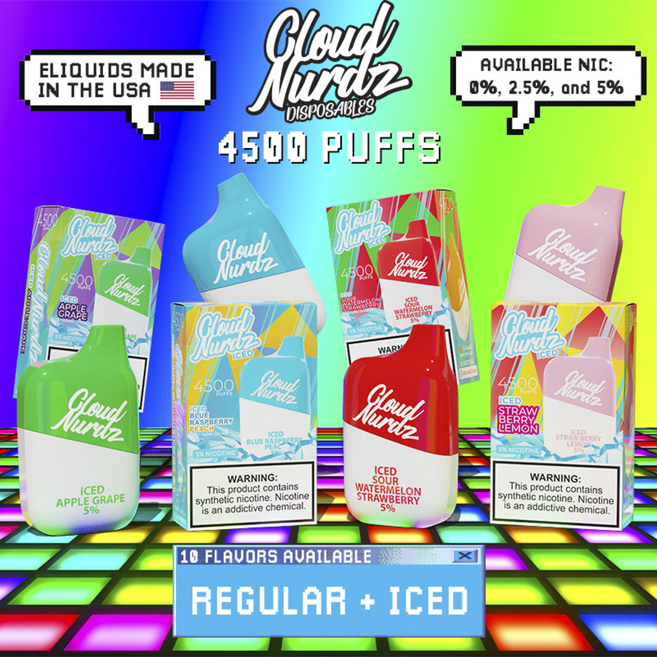 Cloud Nurdz 4500 Puffs Disposable | 12ml