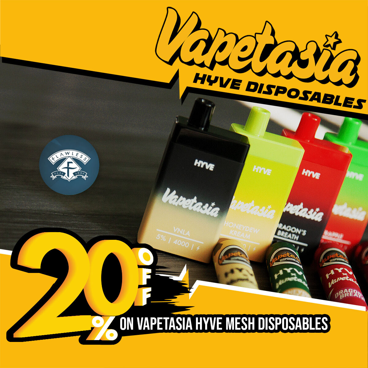 Vapetasia Hyve Mesh Disposable | 4000 Puffs | 10mL