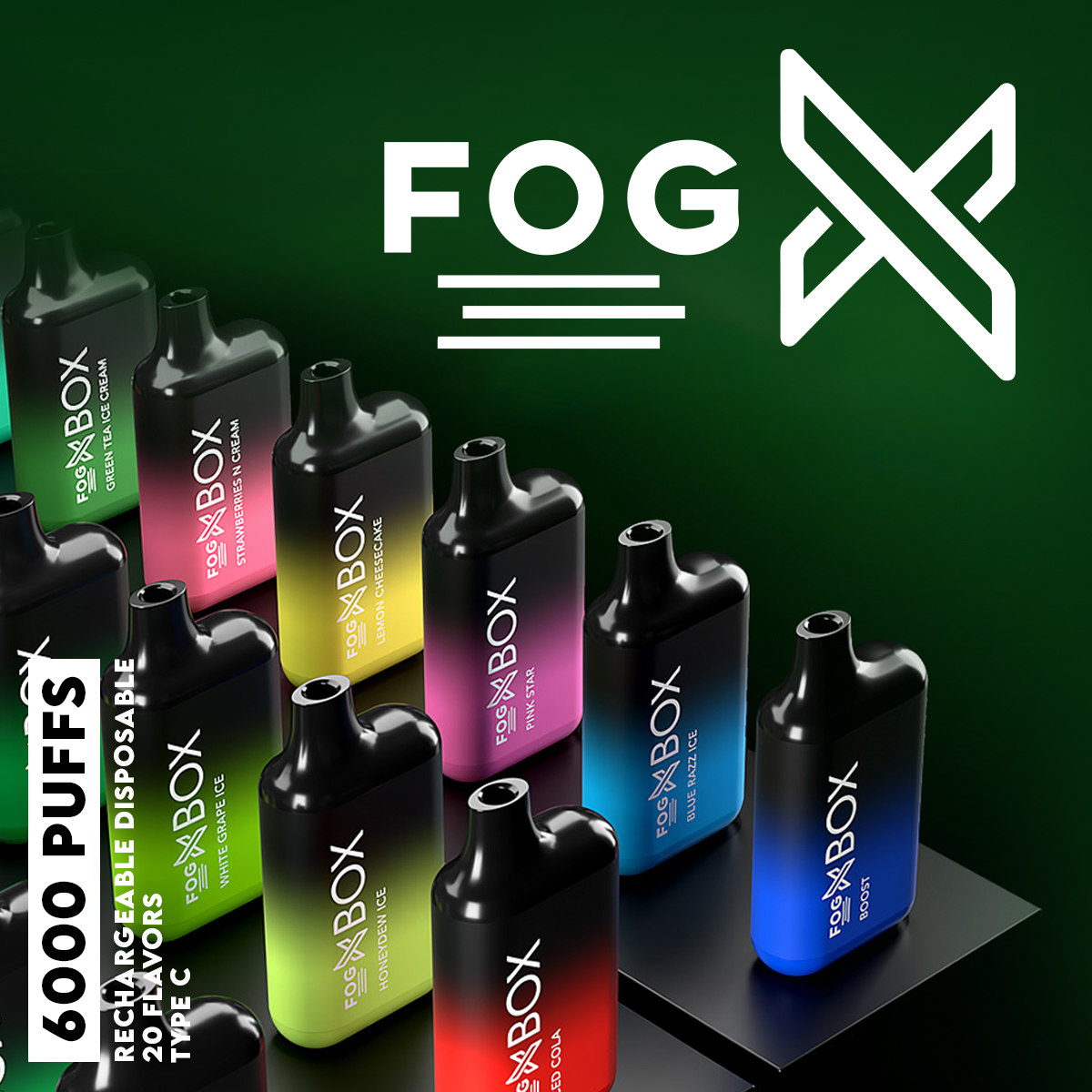 Fog X Box Disposable | 6000 Puffs | 13mL