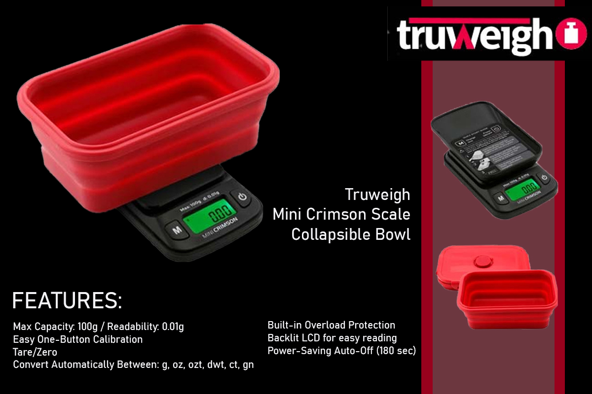 Truweigh Mini Crimson Scale Collapsible Bowl