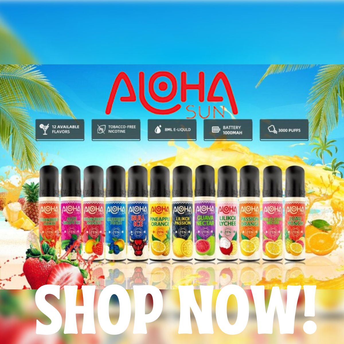 Aloha Sun Disposable | 3000 Puffs | 8mL