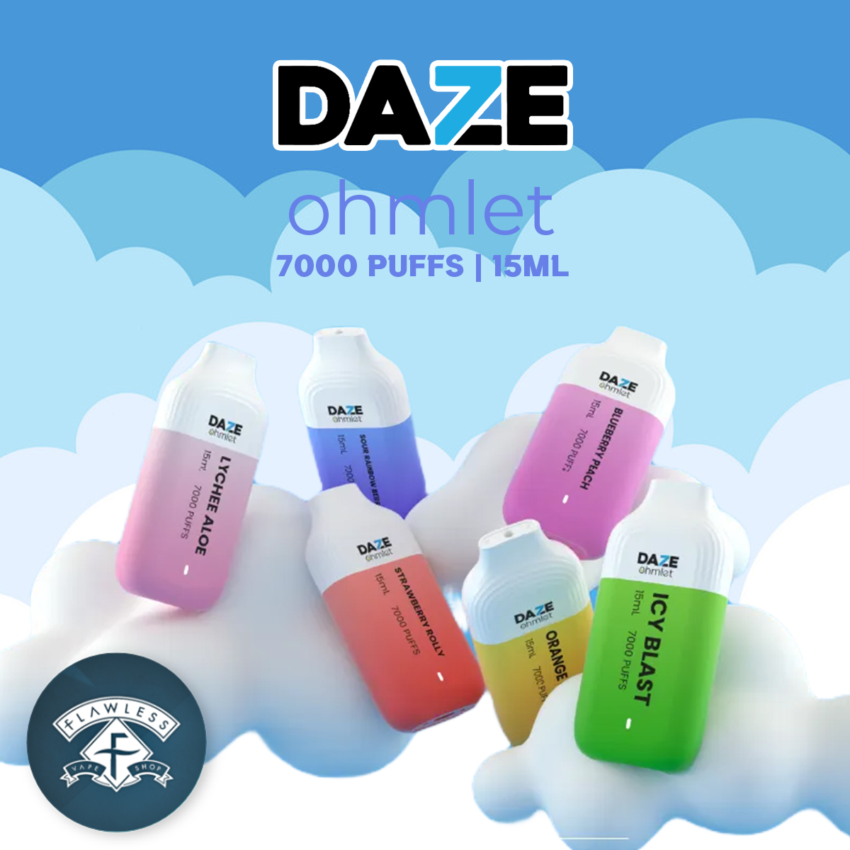 Daze OHMLET Disposable | 7000 Puffs | 15mL