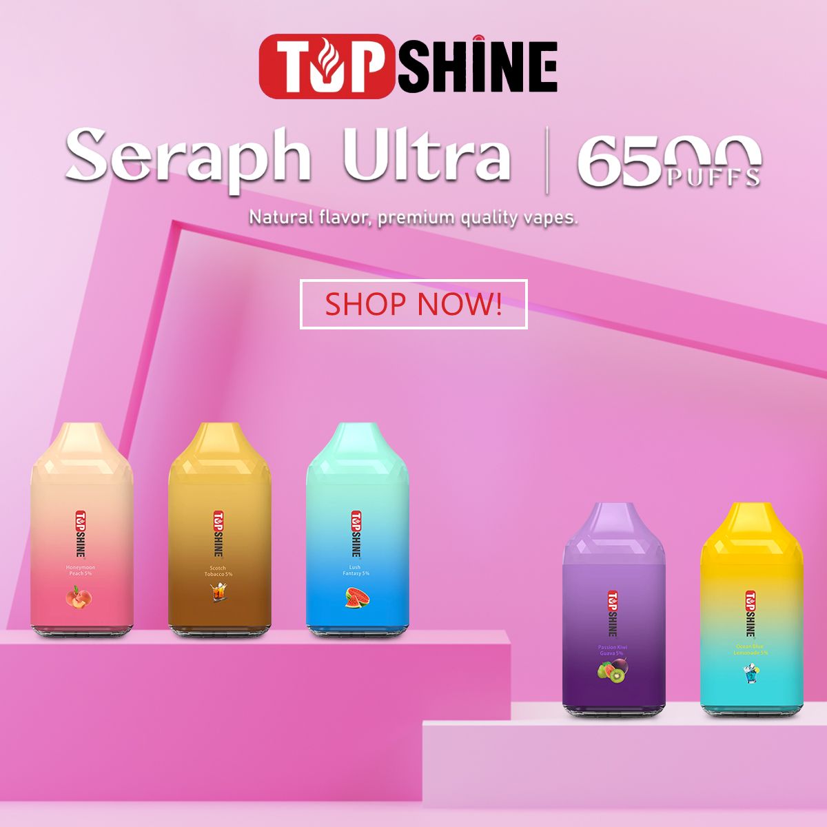 Topshine Disposable Seraph Ultra | 6500 Puffs | 14mL | 5%