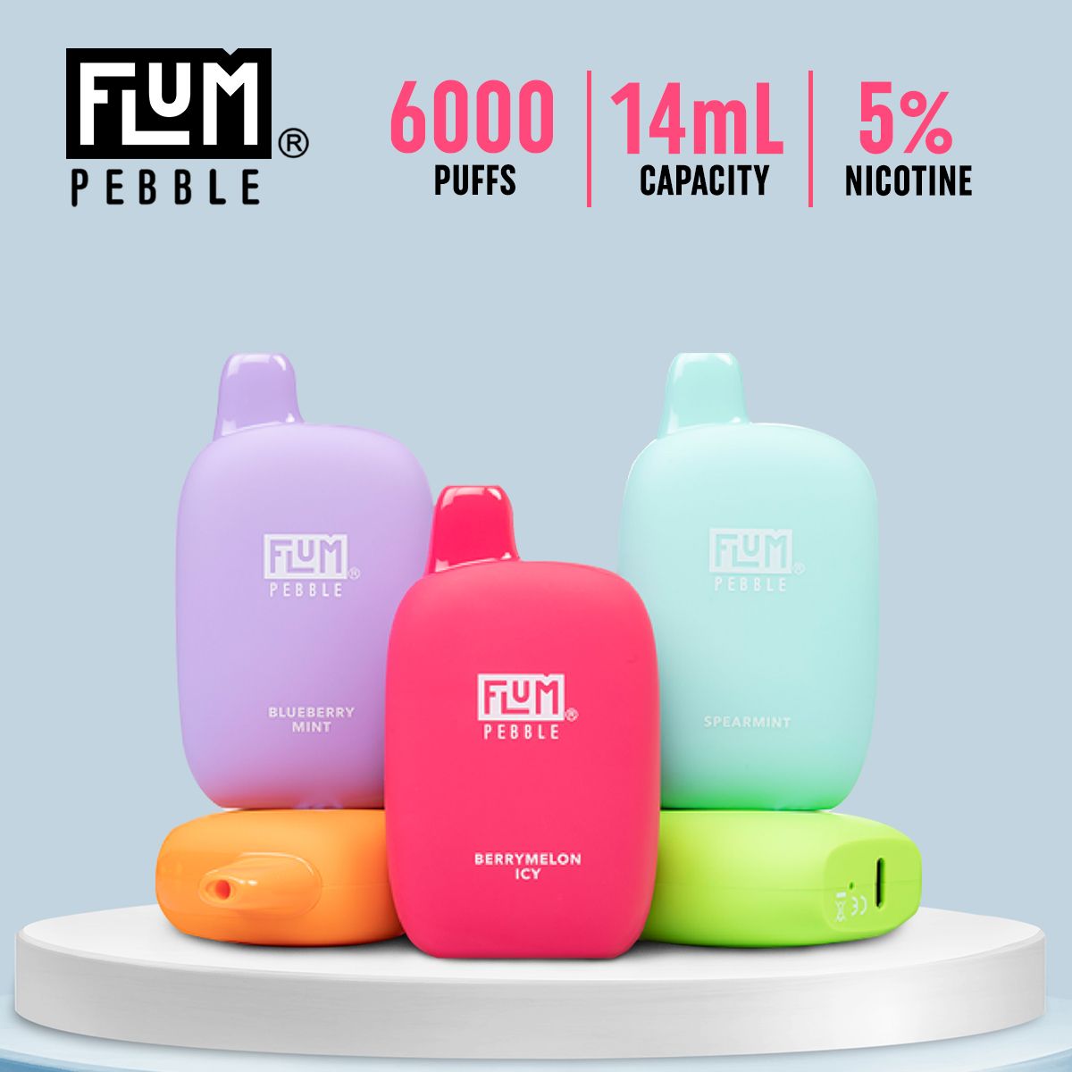 Flum Pebble Disposable | 6000 Puffs | 14mL