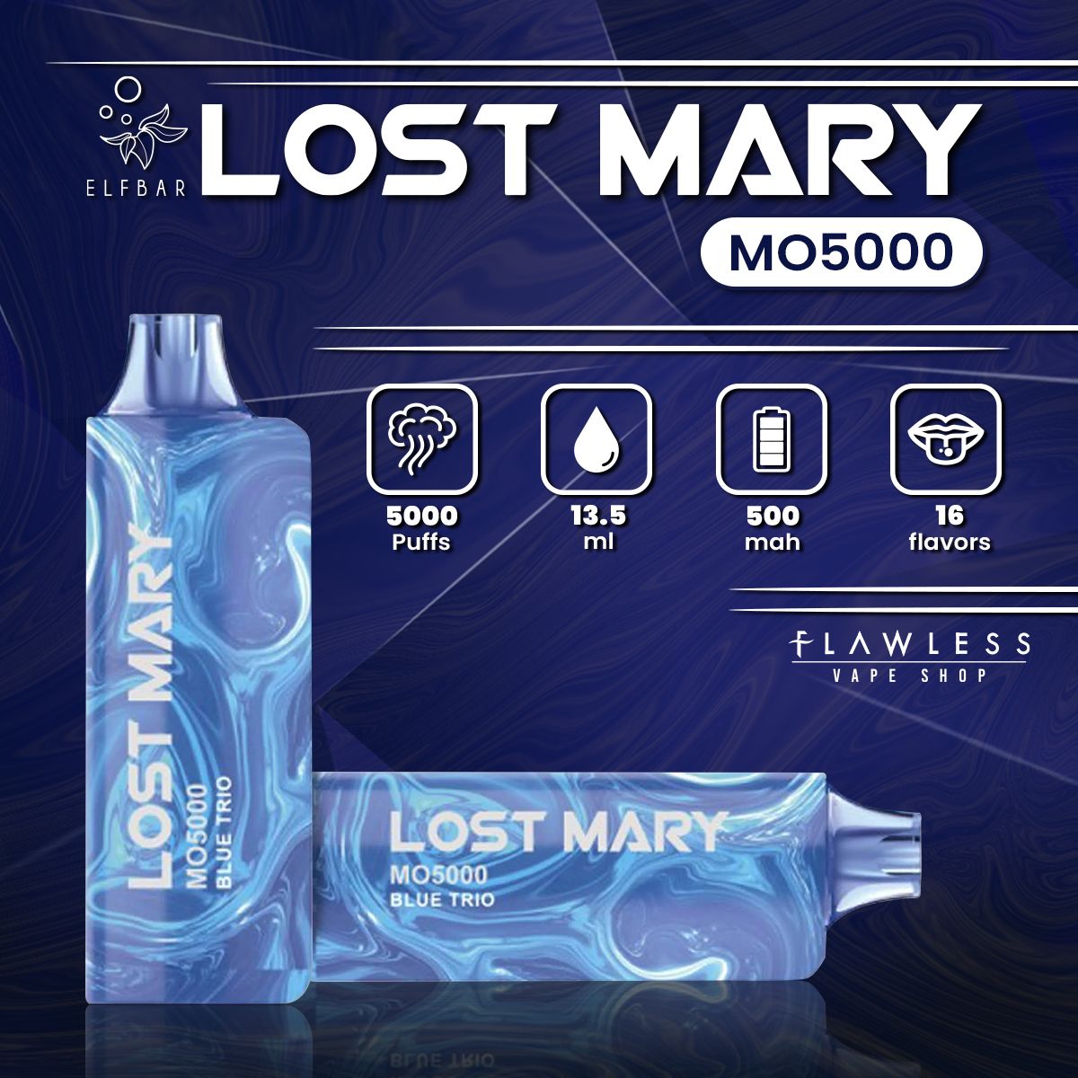 Lost Mary By Elf Bar MO5000 Disposable | 5000 Puff | 13mL | 5%
