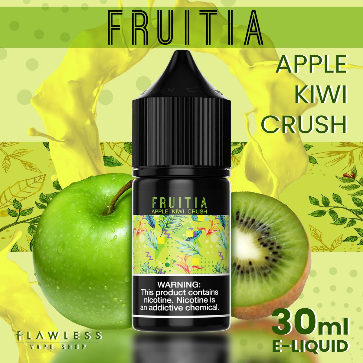 Apple Kiwi Crush by Fruitia Salts 30ml