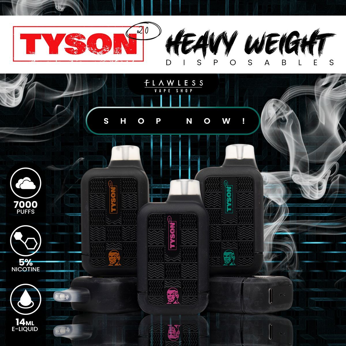 Tyson 2.0 Heavy Weight | Disposable 7000 | Puff 15mL | 50mg