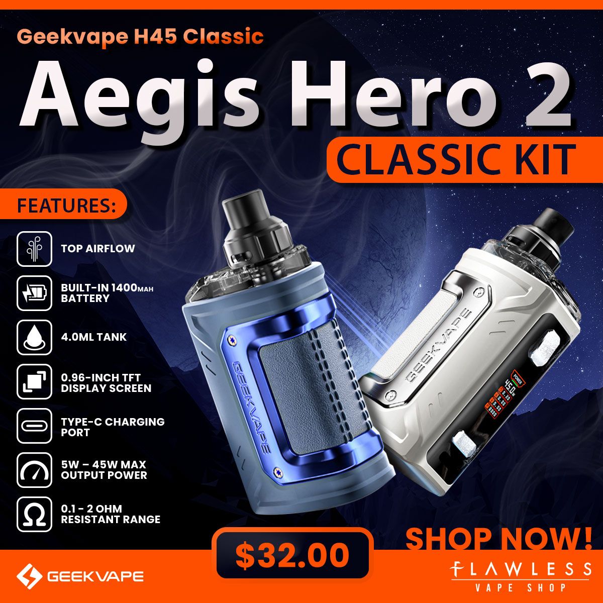 Geekvape H45 Classic (Aegis Hero 2 Classic kit)