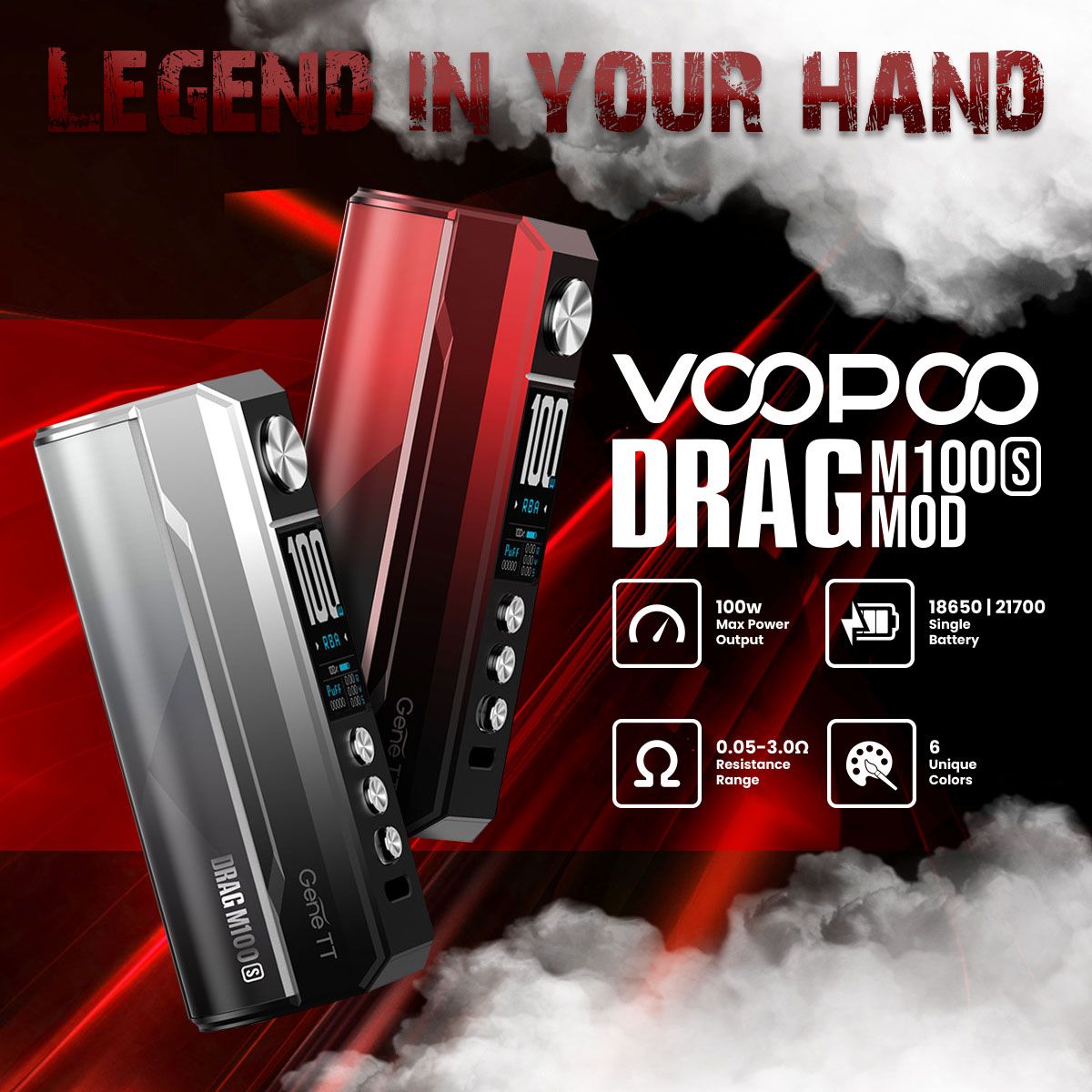 VooPoo Drag M100S Mod