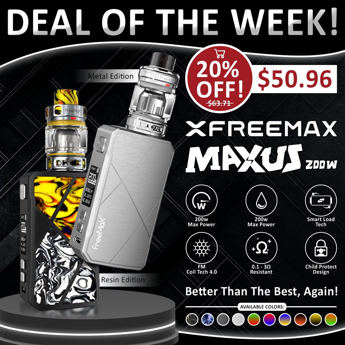 Freemax Maxus Kit | 200W
