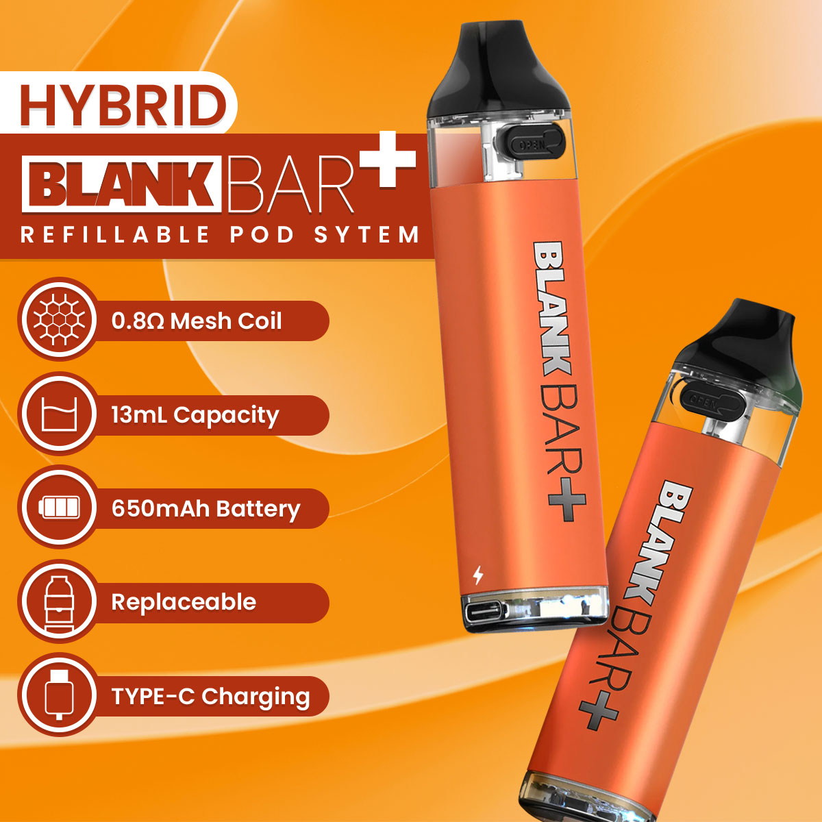 Blank Bar PLUS Hybrid Pod System